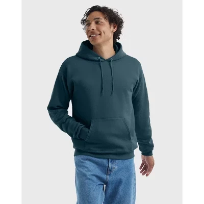 Унисекс-худи Hanes EcoSmart, флисовое, бирюзовое