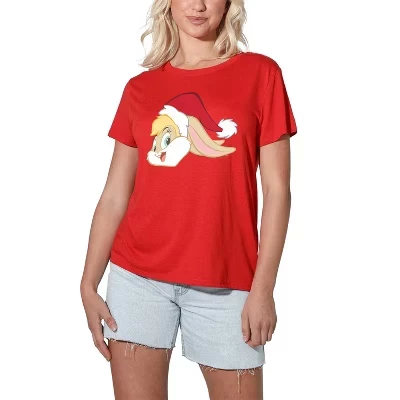 Женская футболка Looney Tunes «Лола Банни», красная