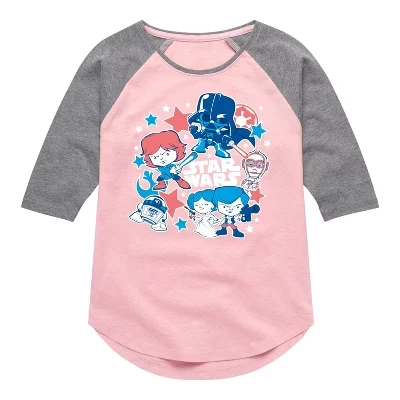 Футболка с надписью Americana Stickers Shirt Tail Raglan с графическим рисунком