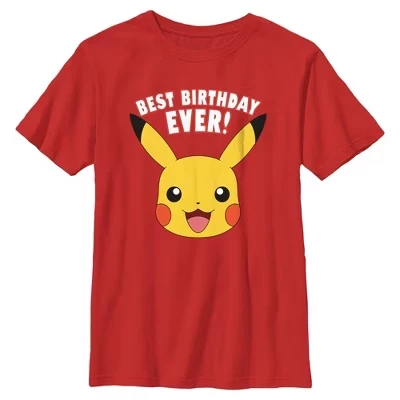 Футболка для мальчиков Pokemon Pikachu, красная