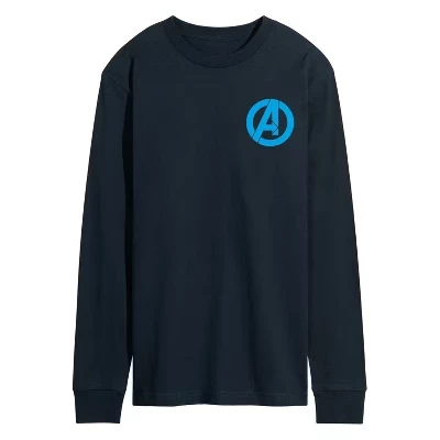Men's -  - Avengers Black Widow Comic Long Sleeve Graphic T-Shirt blue