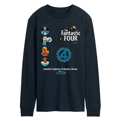 Мужской лонгслив Fantastic Four Faux Hit, синий