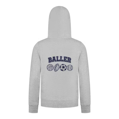 Худи для мальчиков EVERYDAY KIDS Ballers, серое