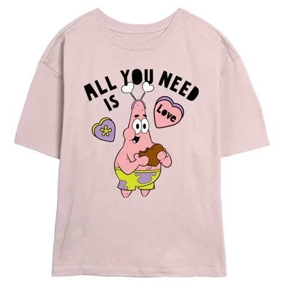 Футболка Junior's Patrick Star Love с изображением Патрика Стара