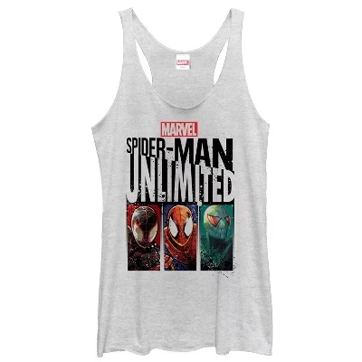 Женская майка-борцовка Marvel Spider-Man Trio, белая