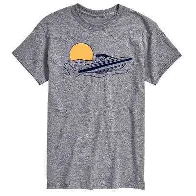 Мужская футболка с коротким рукавом Speed Boat и графическим рисунком athletic heather