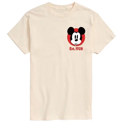 Мужская футболка с коротким рукавом Mickey Surprise Face кремового цвета с графическим рисунком