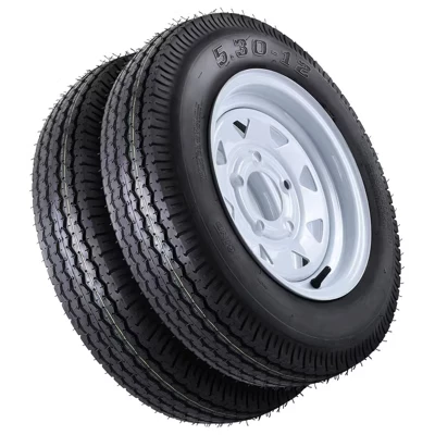 Комплект колес TROPOW 5.30-12 на дисках 5×4.5″, 6-слойные, черные, 2 шт.
