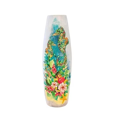 Ваза Stony Creek Saltwater Shores 30 см с подсветкой, морской конек
