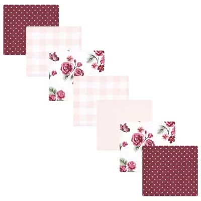 Детские фланелевые одеяла Hudson Baby 7pk rose garden