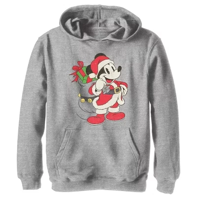 Худи для мальчиков Disney, Микки Санта, серое