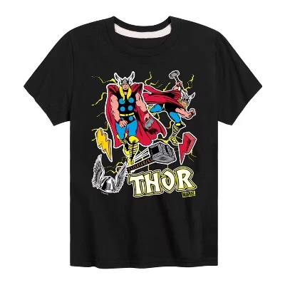 Футболка с коротким рукавом и графическим рисунком в стиле Thor Stickers черного цвета