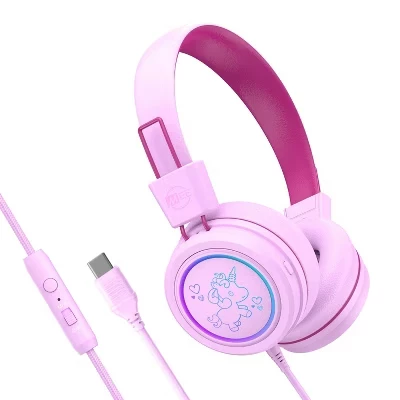 Детские наушники MEE Audio KidJamz KJ55U с USB-C, розовые
