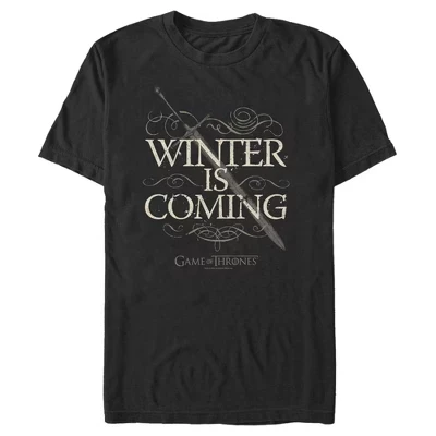 Мужская футболка Game of Thrones «Зима близко», черная
