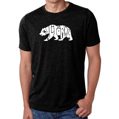 Мужская футболка премиум-класса с надписью Word Art - California Bear black