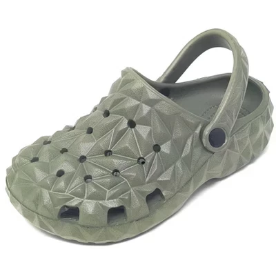 JEFFRICO Boys Lightweight Clogs Slip On Garden Shoes Breathable EVA Kids Shoes for Beach Pool and Outdoor Play green