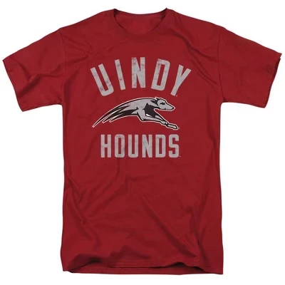 Мужская футболка с официальным логотипом Университета Индианаполиса UIndy Greyhounds cardinal