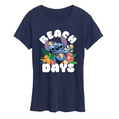 Женская футболка Lilo & Stitch Beach Days, синяя