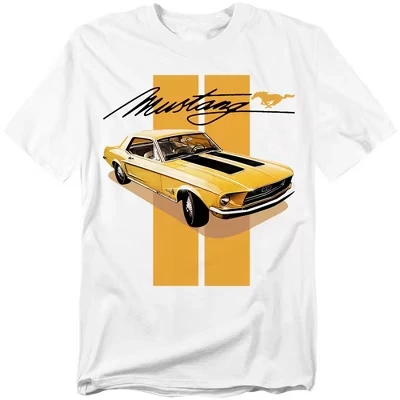 Мужская футболка Mustang Stang в полоску белого цвета