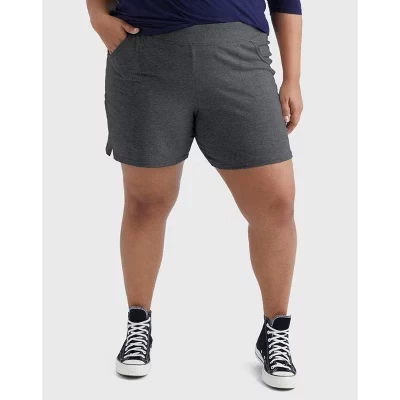 Женские шорты Hanes Just My Size 18 см, угольно-серые