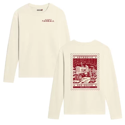 Мужская футболка Case IH Farmall Stamp, натуральная