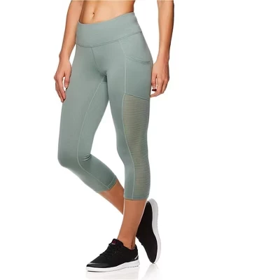 Женские капри Reebok Focus компрессионные, зеленые
