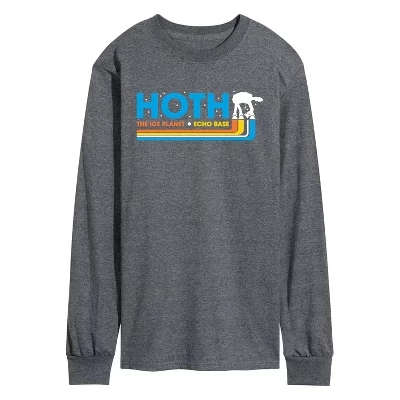 Men's -  - Hoth Horizontal Chest Hit Long Sleeve Graphic T-Shirt heather charcoal