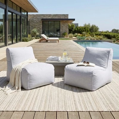 Шезлонг-мешок Estelle Modern Outdoor Bean Bag (комплект из 2-х) серый
