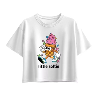 Футболка Real Softie Ice Cream с коротким рукавом и квадратным рисунком белого цвета