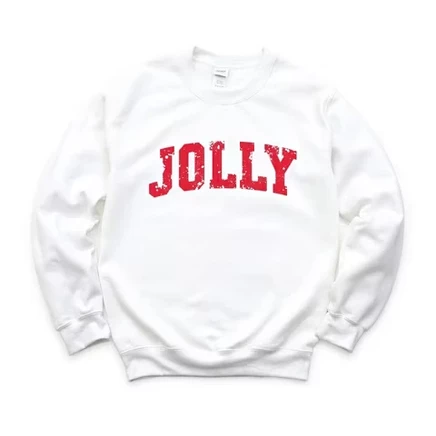 Женская толстовка с графическим принтом Jolly Varsity Arched Distressed - белая