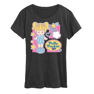 Женская футболка с коротким рукавом в стиле ретро Polly Doll с графическим рисунком heather charcoal для блондинки