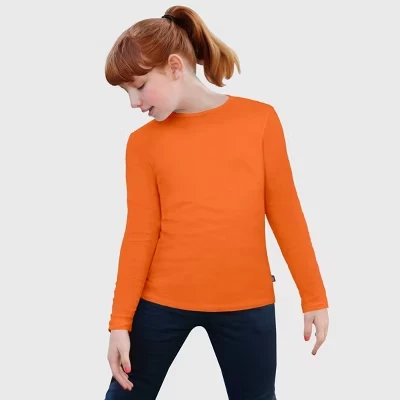 Детская футболка City Threads с длинным рукавом, оранжевая