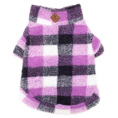 Свитер для собак The Worthy Dog Plaid, фиолетово-синий