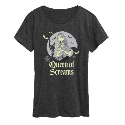 Женская футболка Hallo Queen с коротким рукавом и графическим рисунком heather charcoal
