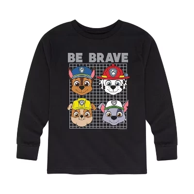 Мальчиковая футболка Paw Patrol «Be Brave», черная