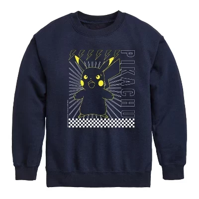 Детский флисовый свитшот Pokemon Pikachu Checkered, синий