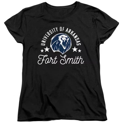 Женская футболка Университета Арканзаса Fort Smith Lions черного цвета