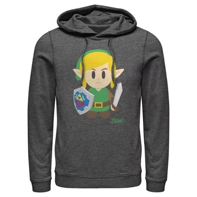 Мужское худи Nintendo Zelda Link's Awakening, серое
