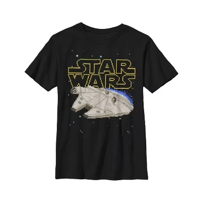 Футболка для мальчиков Star Wars Millennium Falcon, черная