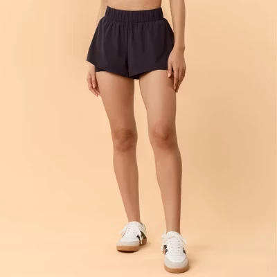 Женские шорты Blogilates Woven Ruffle, черные