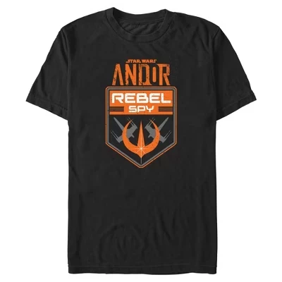 Мужская футболка STAR WARS Andor Rebel Spy Badge, чёрная