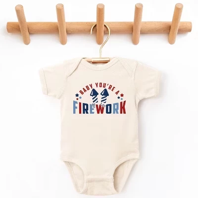 Боди для младенцев The Juniper Shop Firework, натуральное