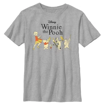 Футболка для мальчиков Winnie Pooh «Парад», серый меланж
