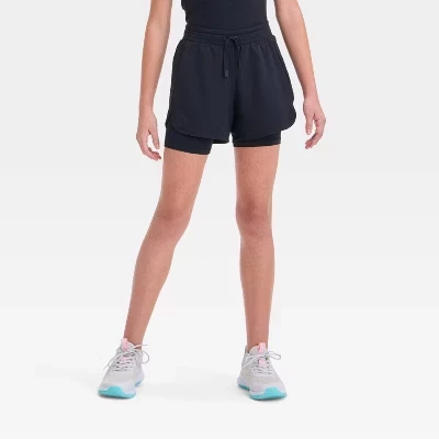 Детские шорты All in Motion Active Light 2‑в‑1, черные