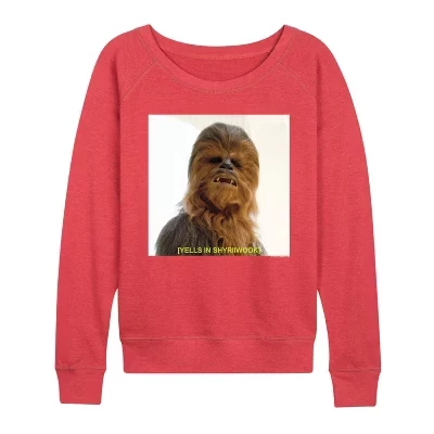 Женский свитшот STAR WARS Chewbacca френч терри, красный меланж