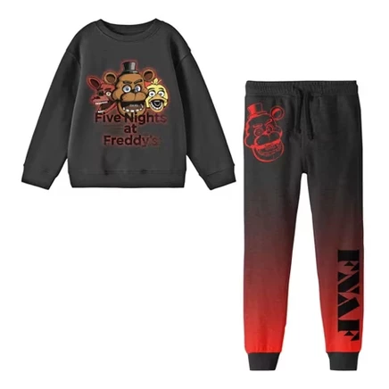 Five Nights At Freddy's Character Art Boy's 2-Pack Crew Neck Sweatshirt & Joggers Set freddy’s character art