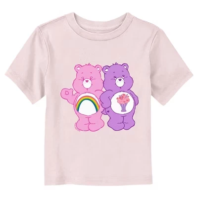 Детская футболка Care Bears Cheer и Share Bear, розовая