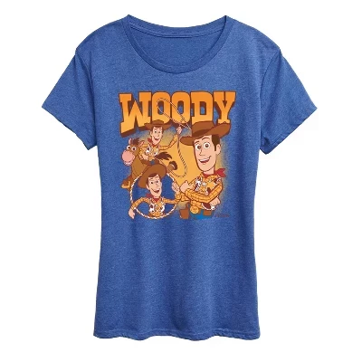 Женская футболка с коротким рукавом и рисунком Woody Bootleg, синяя