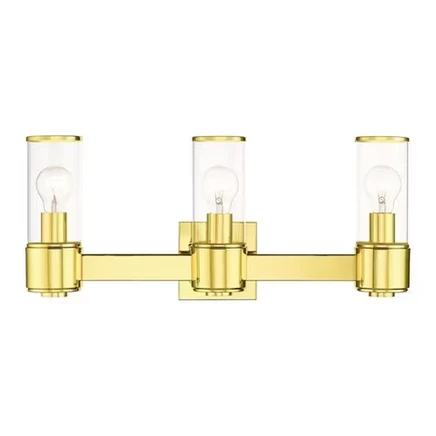 Светильник Livex Lighting Quincy на 3 лампы, полированная латунь