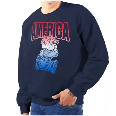 Мужская или женская толстовка Dennis the Menace American Patriot с лицензией военно-морского флота